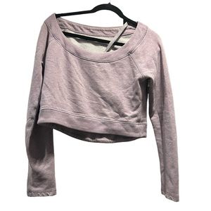 lululemon athletica Cropped Long Sleeve Sweatshirt in Dusty Mauve